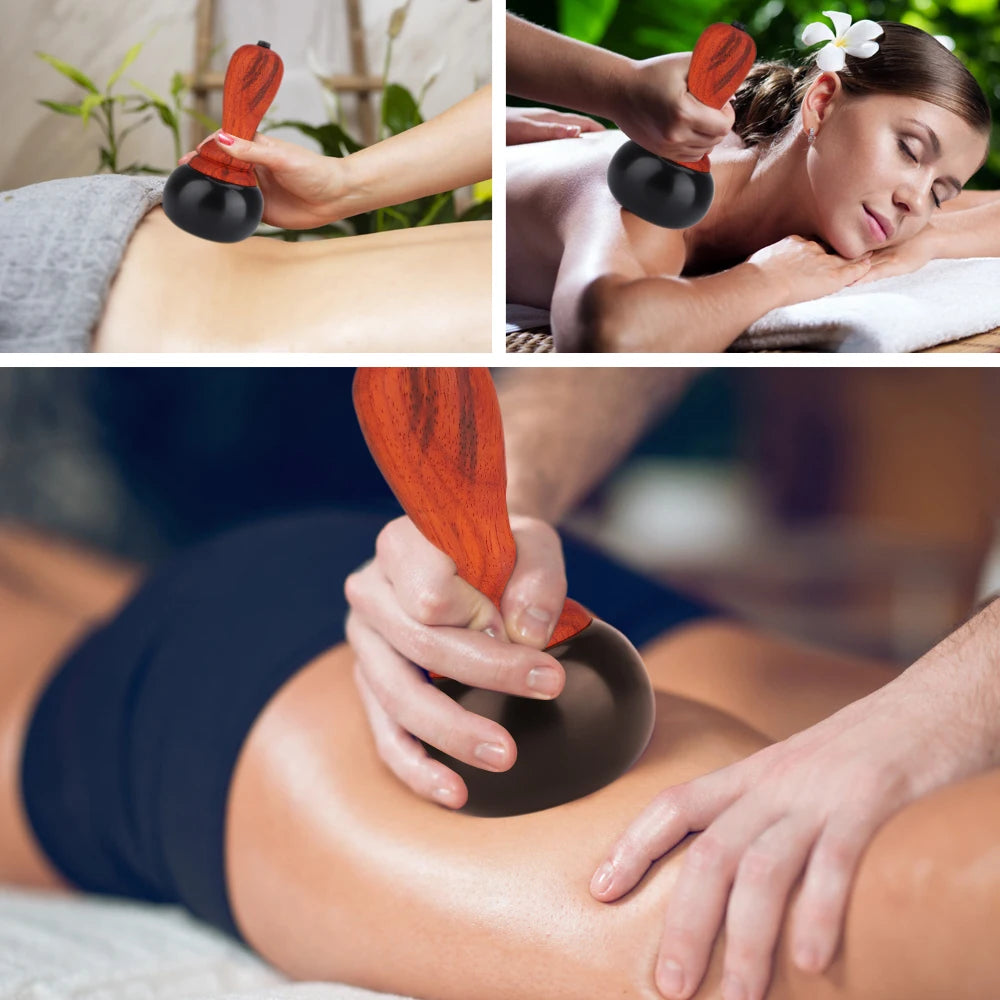 Electric Gua Sha Massager | Heated Bianstone Face & Body Tool Back Massage Instrument Tidesmit
