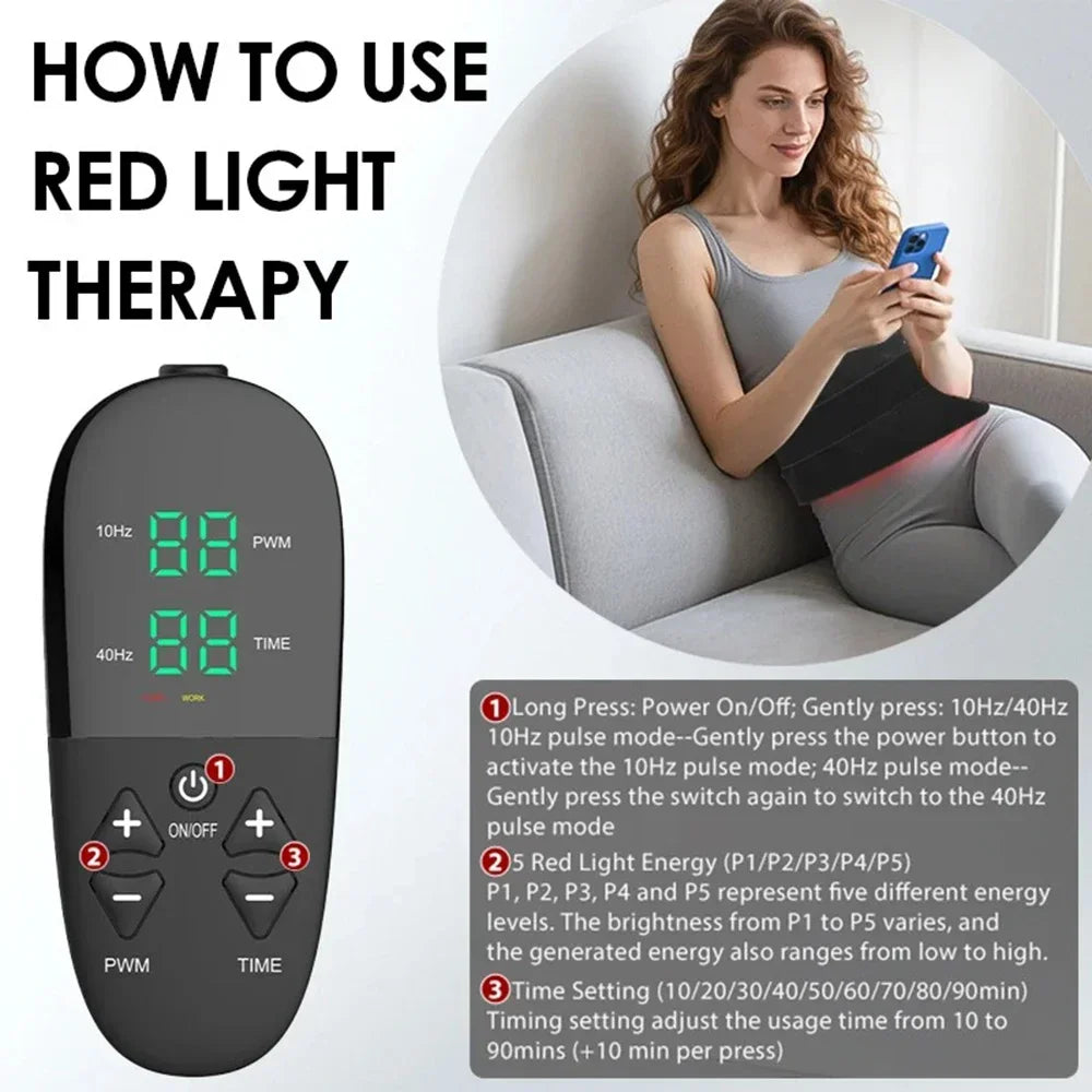 210pcs LED Bead Red Light Belt Red Infrared Light Therapy Pad LED Beauty Devices for Face and Body Back Knee Hands Feet Relief