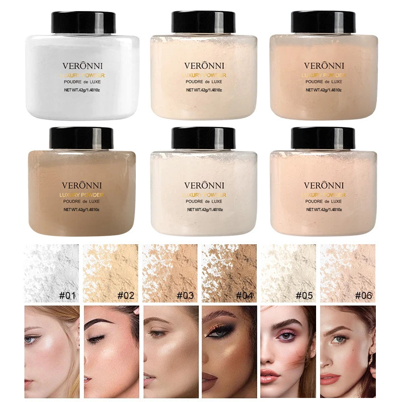 Tidesmit Banana Luxury face makeup powder bottle for oil control and matte foundation finish texture close-up