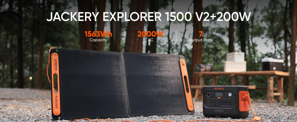 Jackery Explorer 1500 v2 with Low-temp Protection Bag , 1534Wh LiFePO4 Solar Generator, 2000W Power Station for Winter Camping