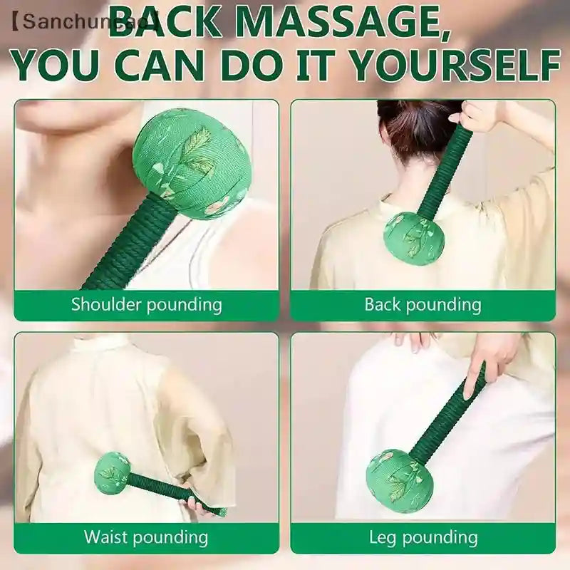 Wormwood Massage Hammer for Lymphatic Drainage and Back Muscle Relief Massage Roller Tidesmit
