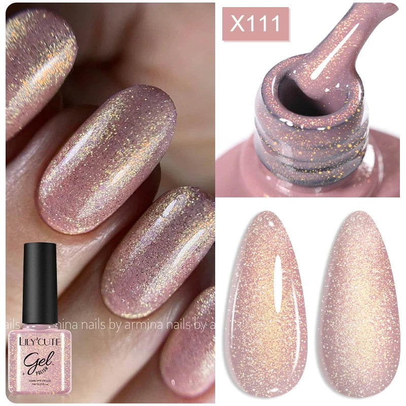 Magnetic Cat Eye Gel Nail Polish – Reflective UV Soak Off Kit Permanent Makeup Machines COLOR-111 Tidesmit