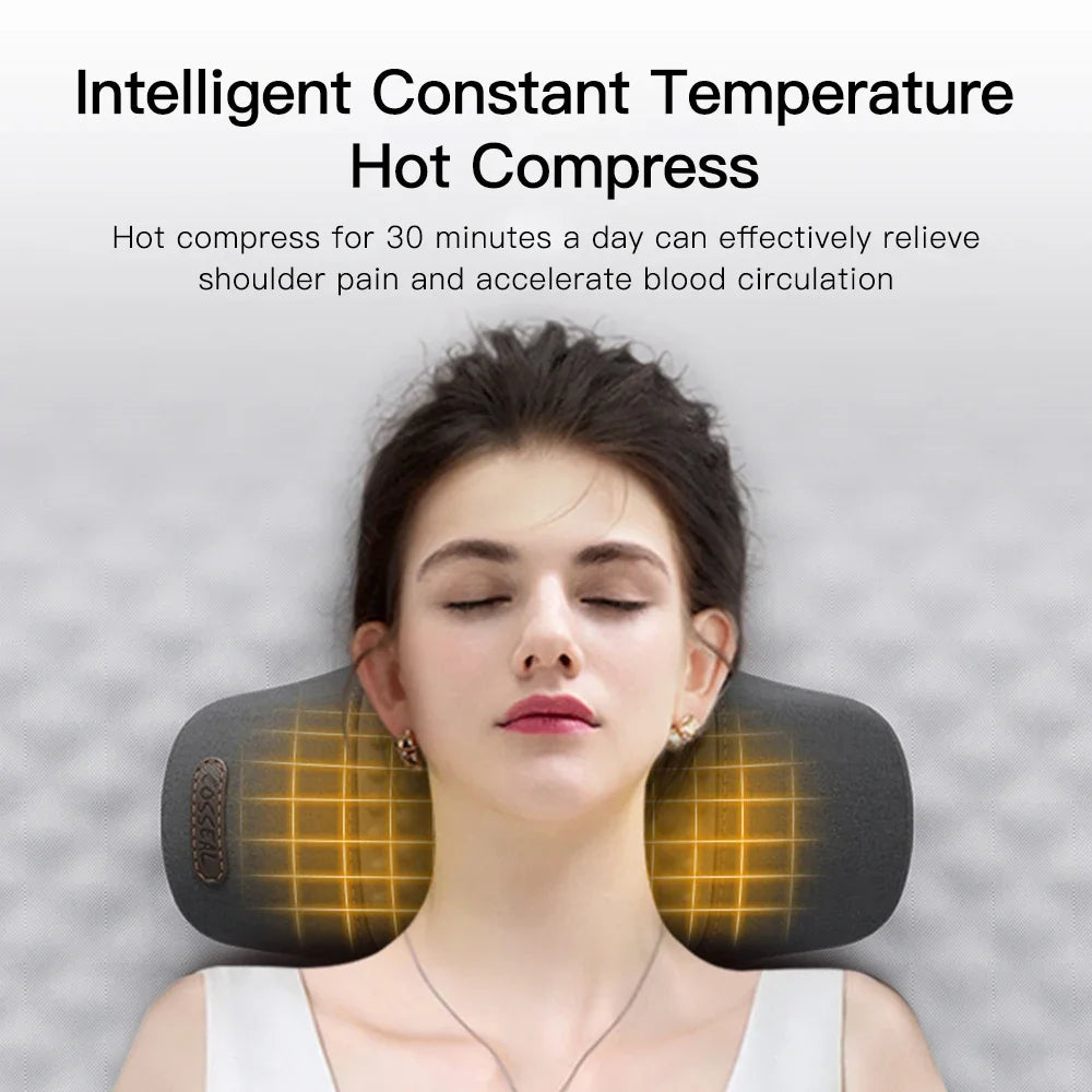 Electric Neck Massager with Heat and Cervical Traction by Tidesmit Back Massage Instrument Tidesmit