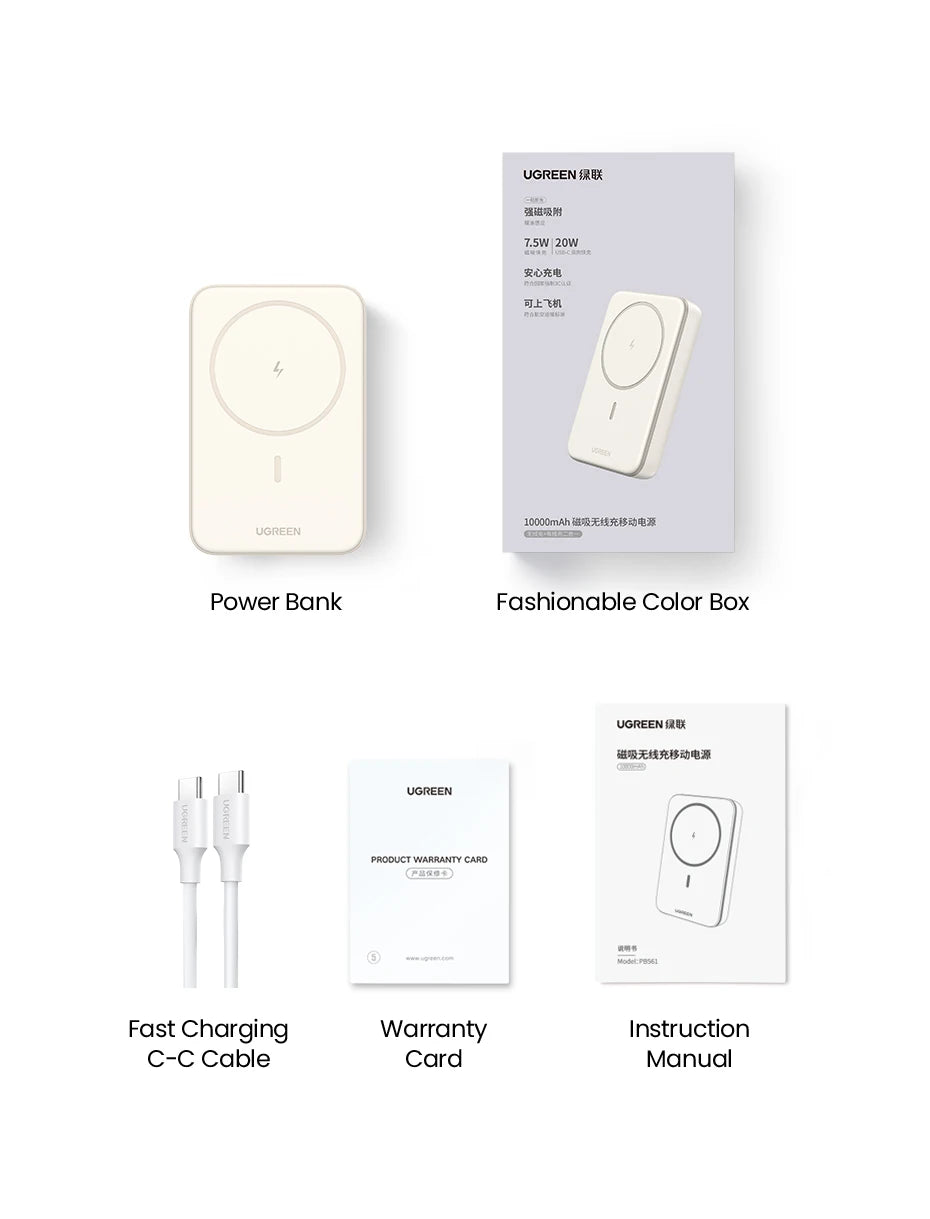 Magnetic Power Bank 10000mAh for MagSafe iPhone - Fast Wireless Charging Tidesmit