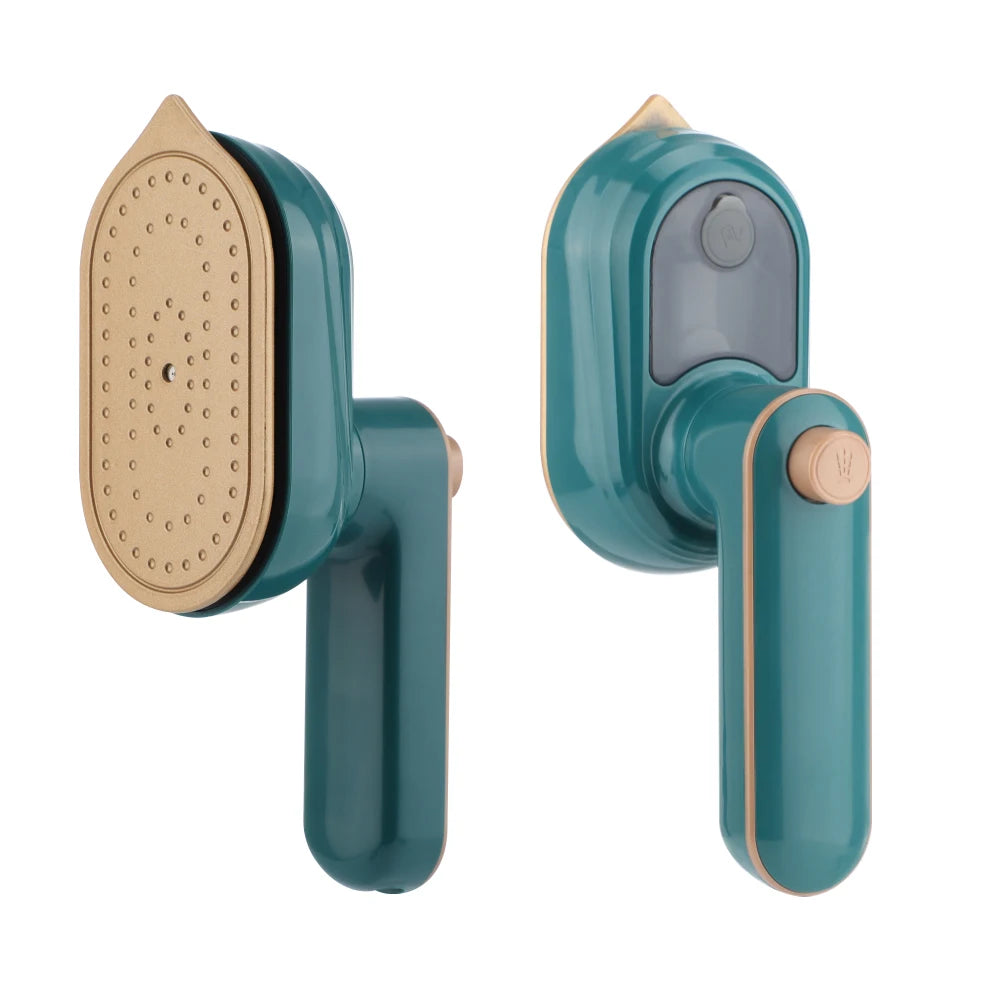 Tidesmit portable handheld garment steamer showing compact wet and dry ironing plate for travel laundry care
