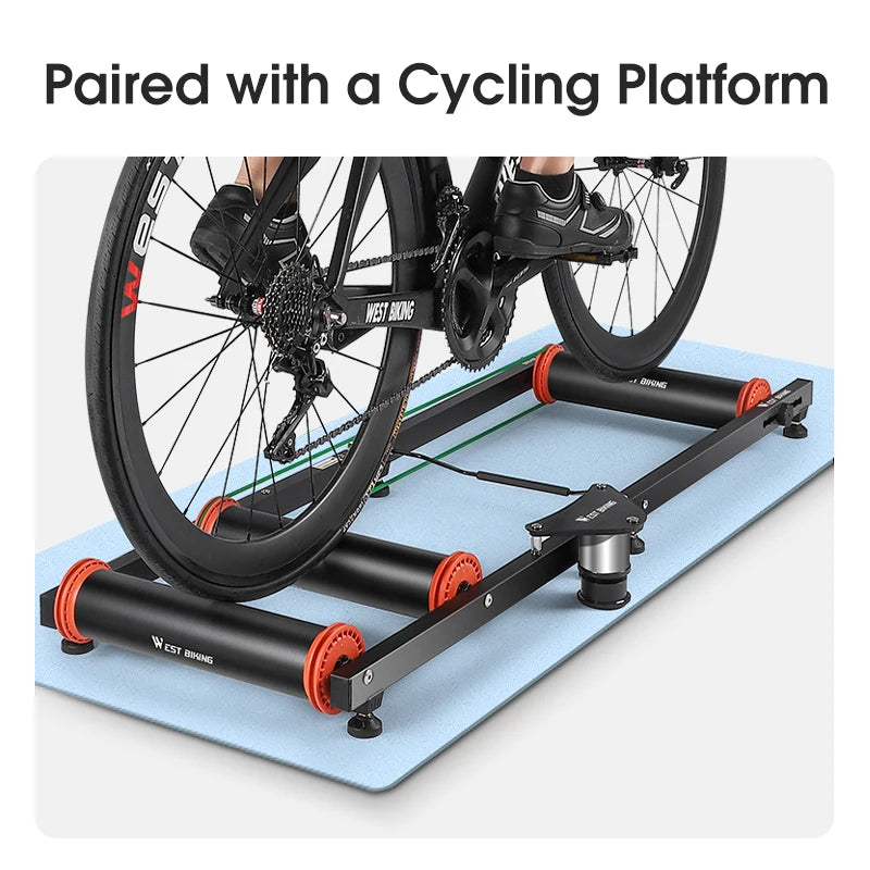 WEST BIKING Sports Yoga Mat Anti-slip Soft Home Fitness Exercise Mat Thicken Shock Absorb Cycling Training Mat Bike Accessories