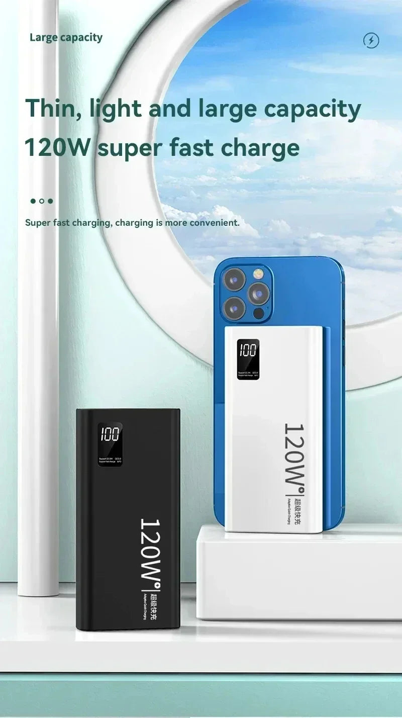 120W Fast Charging Power Bank 200000mAh | High Capacity Travel Battery Tidesmit