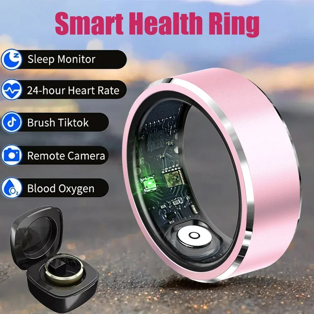 For HUAWEI XIAOMI SAMSUNG Smart Ring Men, Heart Rate Blood Oxygen Pressure Monitor Smartring for Women Sleep Fitness Tracker New Tidesmit