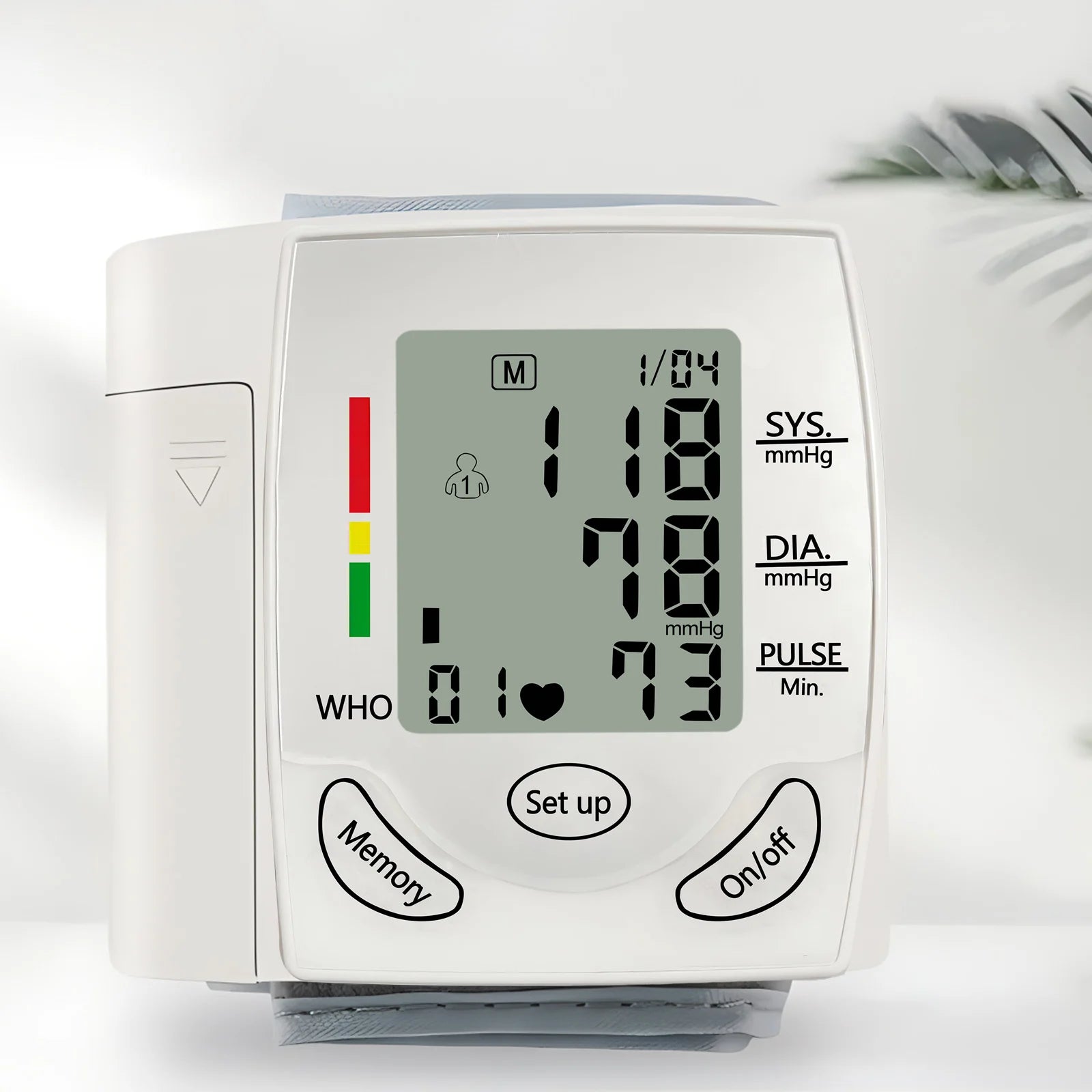Wrist Blood Pressure Monitor PulseHeart Beat Rate Meter Device Medical Equipment Tonometer BP Mini Sphygmomanometer