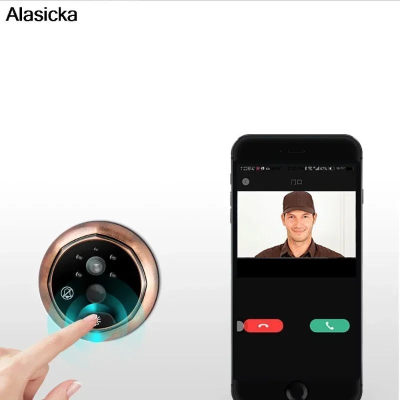 4.5 Inch Smart Digital Door Station Camera Infrared Night Vision Doorbell Door Eye Video Recording Peephole Viewer Doorbell