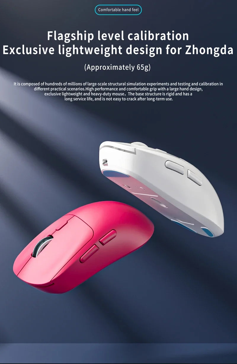 New M348 Superlight Mouse Bluetooth 2.4G Wireless Gaming Mouse Flagship Chip Gaming Sensor 6 Adjustable DPI for Office Game
