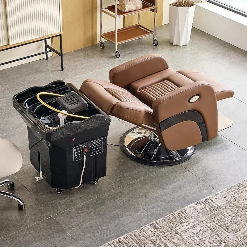 Portable Head Spa Bed With Water Tank | Professional Mobile Shampoo Basin Massage Chairs Tidesmit