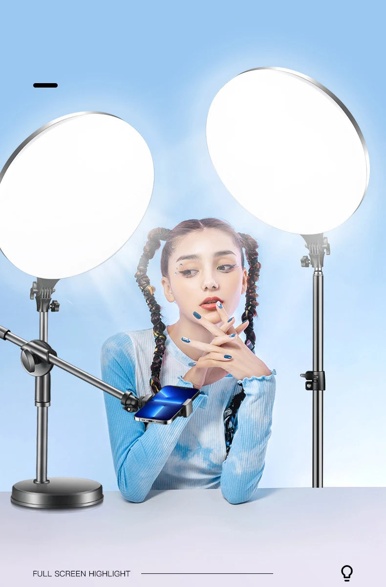 10 Inch LED Ring Light with Tripod Stand - Adjustable Photography Lighting Tidesmit