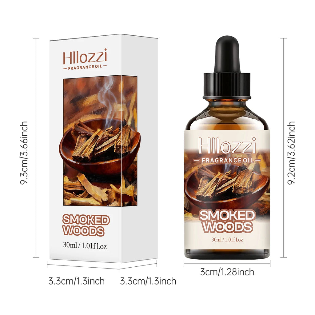 Smoked Woods essential oils fresh pleasant aroma, making them suitable for aromatherapy diffusers, humidifiers, DIY crafts.