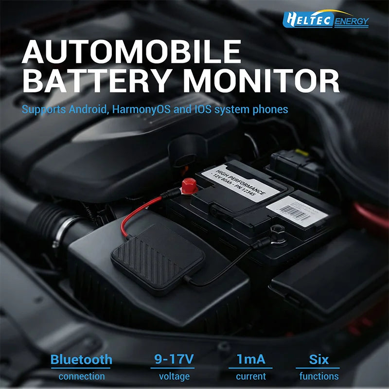 12V Battery Monitor Bluetooth Analyzer - HT-BM01 Wireless Data Tidesmit