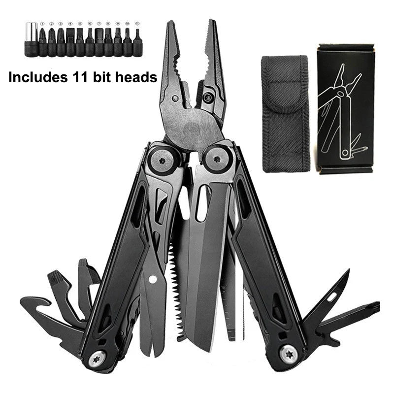 16-in-1 Plier EDC Multitool Screwdriver Folding Plier Set Multi Tool Multifunction Pocket Knife File Ruler Camping Hand Tools