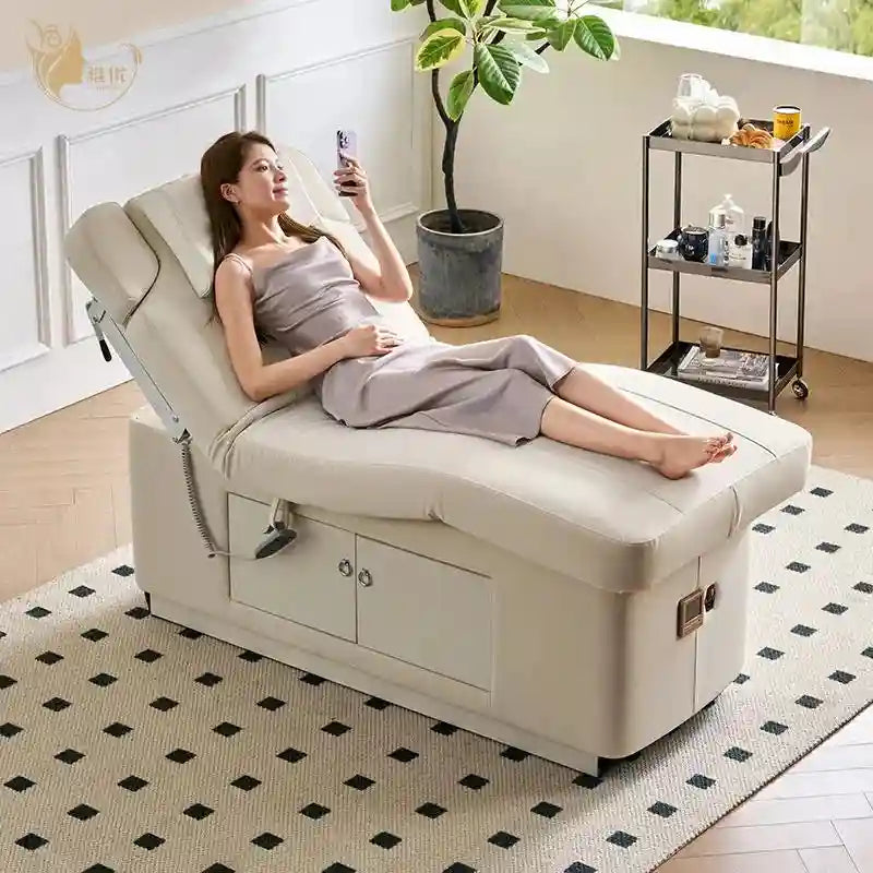 Electric Massage Bed: 2-Motor Facial Chair for Spa and Wellness Massage Chairs Tidesmit