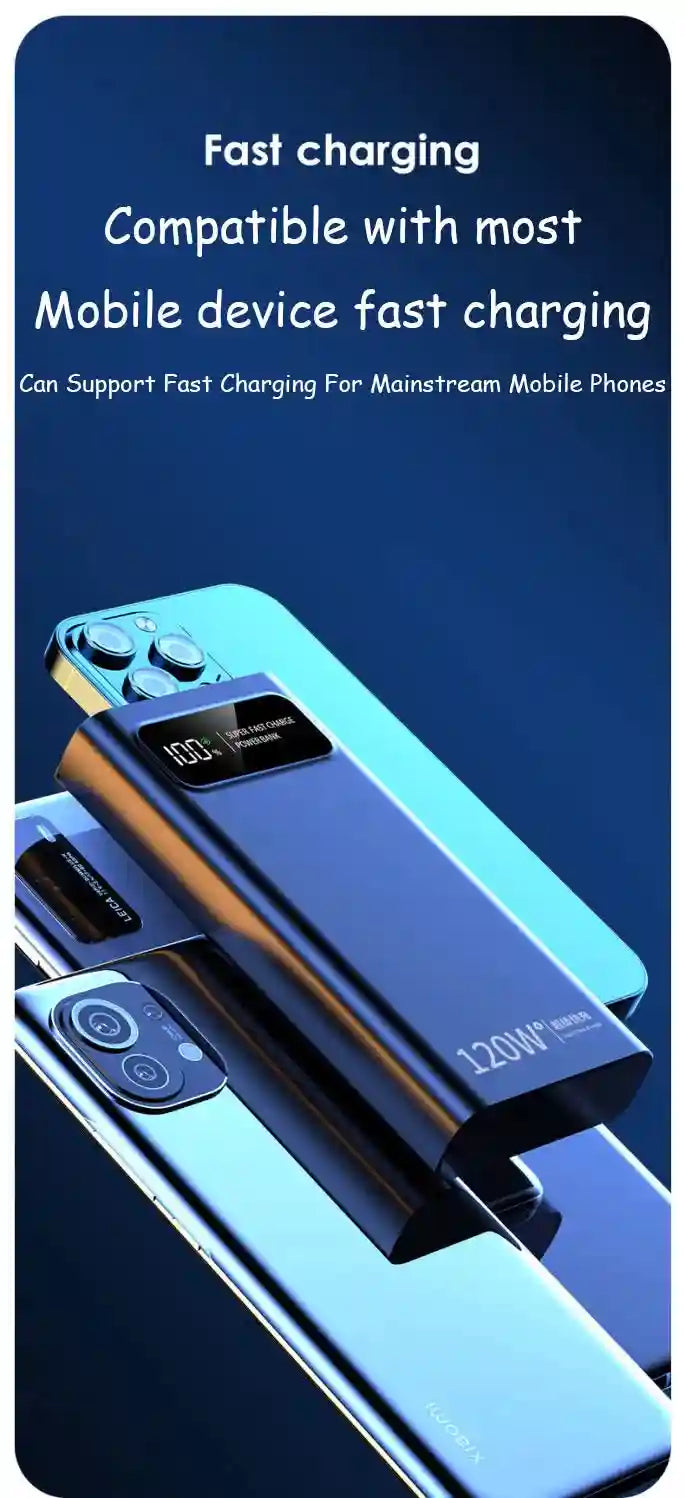 Tidesmit 200000mAh Power Bank - 120W Fast Charging Portable Battery Tidesmit
