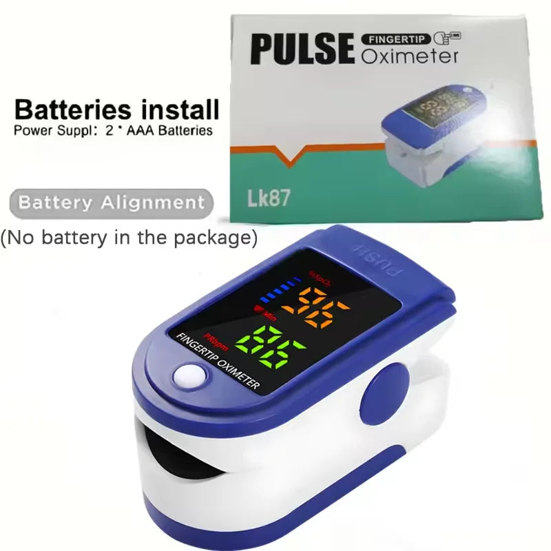 Fingertip Pulse Oximeter SpO2 Monitor Oxygen Saturation Monitor Pulse Rate Measuring Gauge Device Heart rate monitor