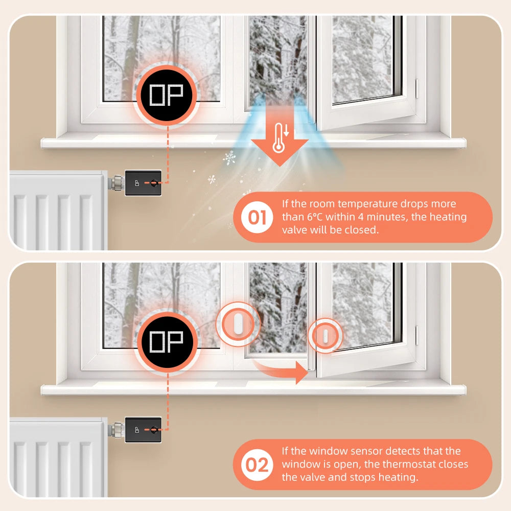 AVATTO ZigBee 3.0 Smart Thermostat Radiator Actuator,TRV Thermostatic Valve Controller Support Tuya Alexa Google Home Alice