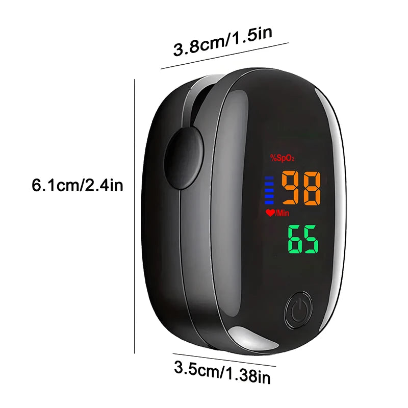 Finger Pulse Oximeter OLED Blood Oxygen Saturation Heart Rate Monitor Oxymeters Medical With Respiratory Digital Oximeter