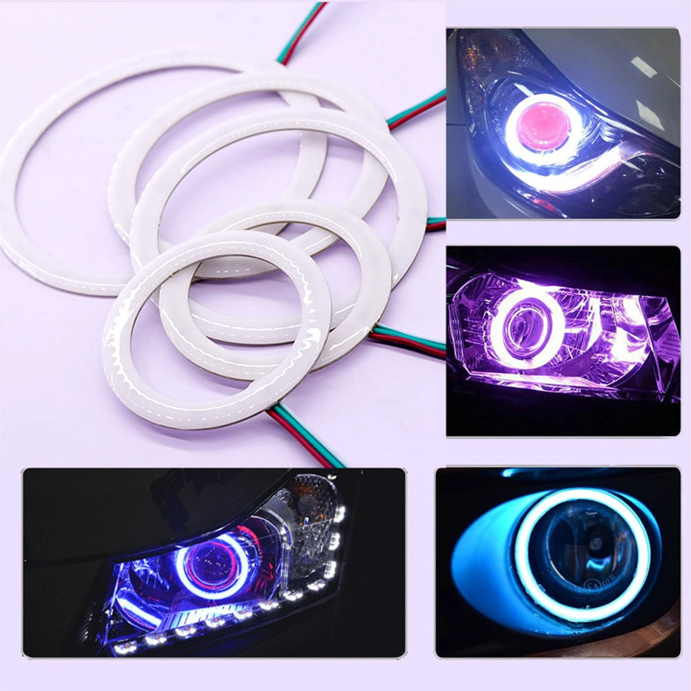 WS2812B COB Pixel Ring Light  27/48/73/96/120mm Individually Addressable WS2812 IC Smart DC5V RGB RING COB  Light Addressable 5V