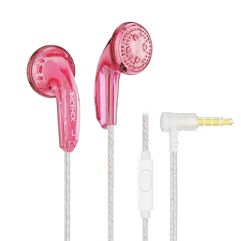 Tidesmit Wired Earbuds 15.4mm Dynamic Driver HiFi Bass Headphones Pink With Mic Tidesmit