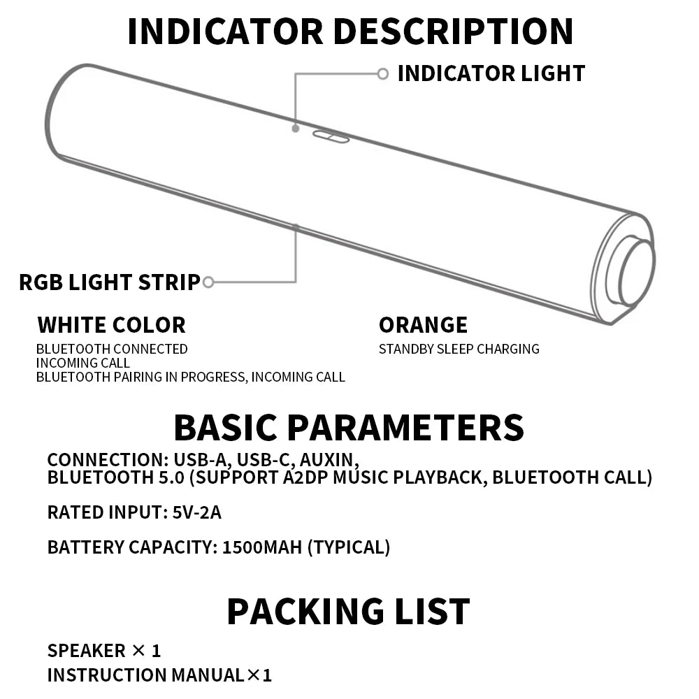 Redmi Computer Speaker Four-Unit Two-Channel Stereo RGB Ambient Light Bluetooth 5.0 Built-in Microphone Knob Control CN Version