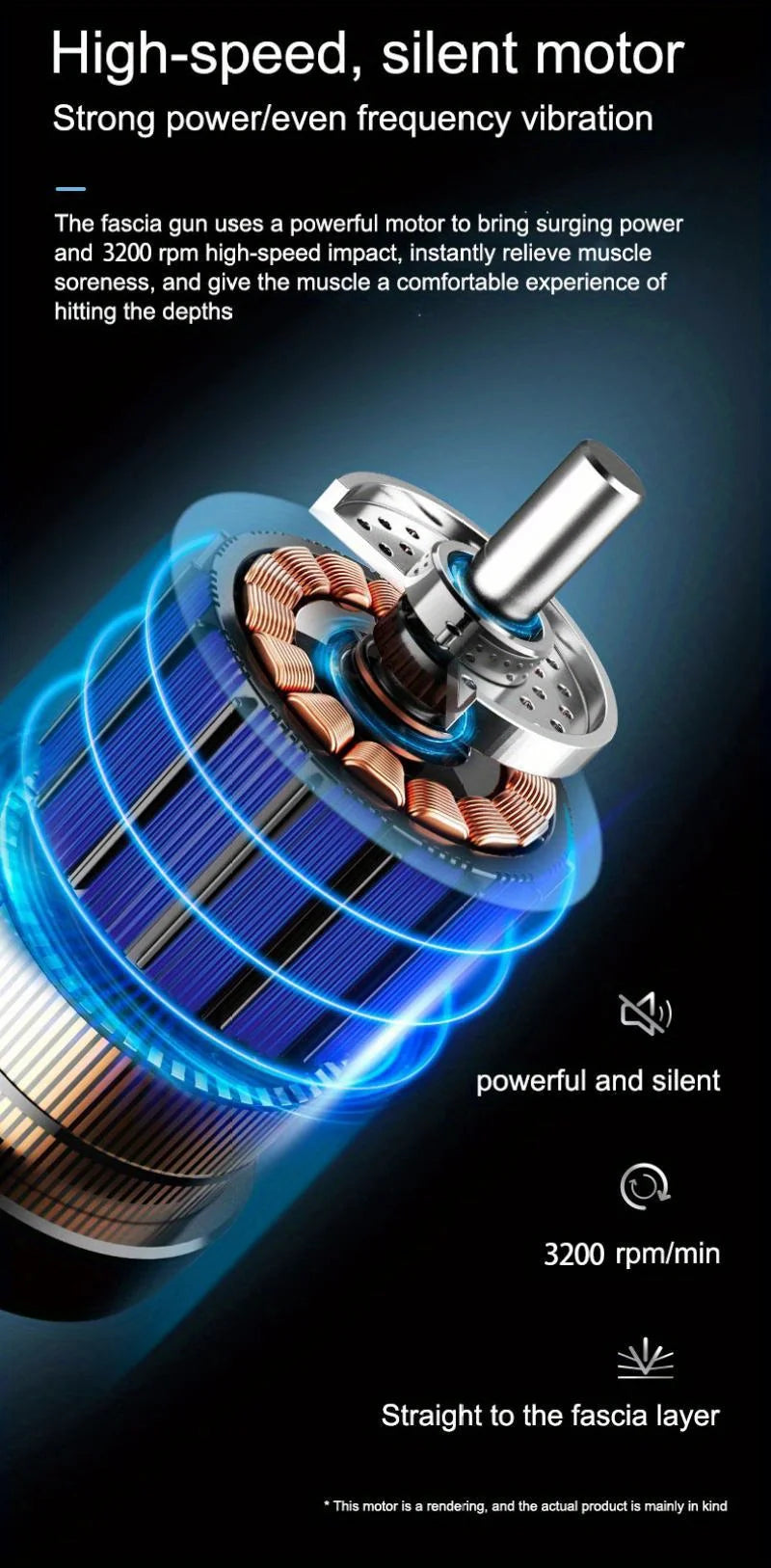 Deep Tissue Massage Gun | 99-Speed Portable Muscle Recovery Device Relaxation Treatment Tidesmit