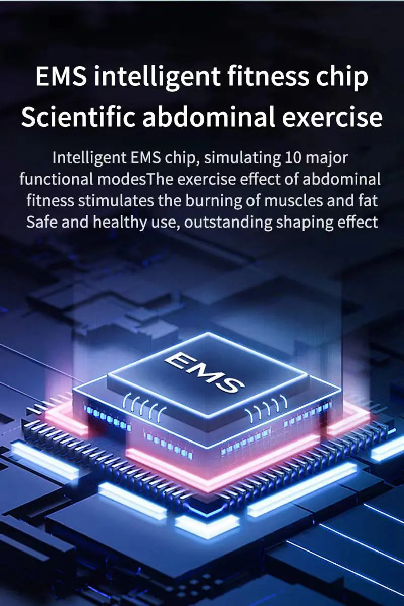 EMS Abdominal Toning Belt: Portable Rechargeable Muscle Stimulator Body Shaping Massage Equipment Tidesmit