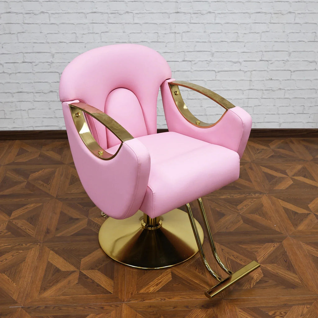 Hydraulic Barber Chair 360° Swivel Salon Seat Pink | Tidesmit Massage Chairs Tidesmit