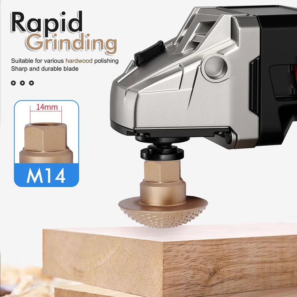 Arc-shaped Woodworking Grinding Head Angle Grinder for Woodworking Wood Grinding and Carving Carbon Steel Grinding Head