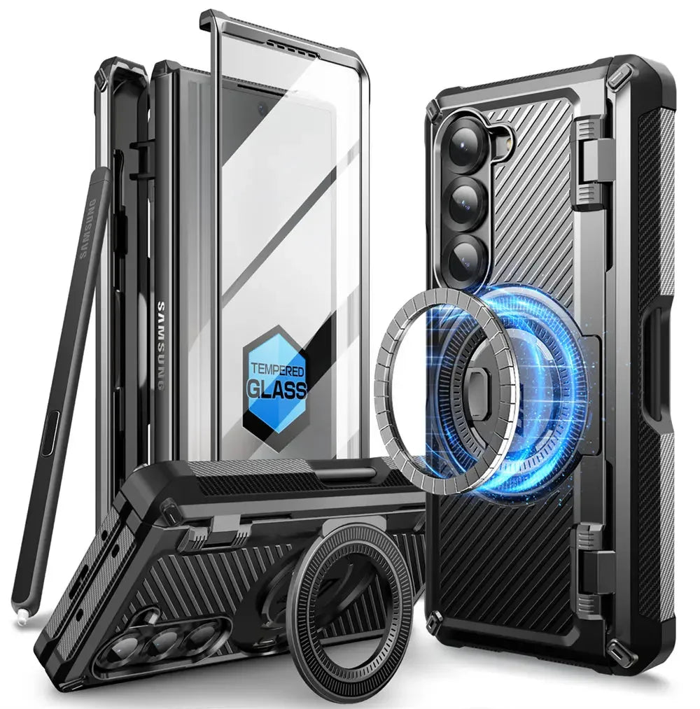 Samsung Galaxy Z Fold 6 Rugged Case with Screen Protector Tidesmit
