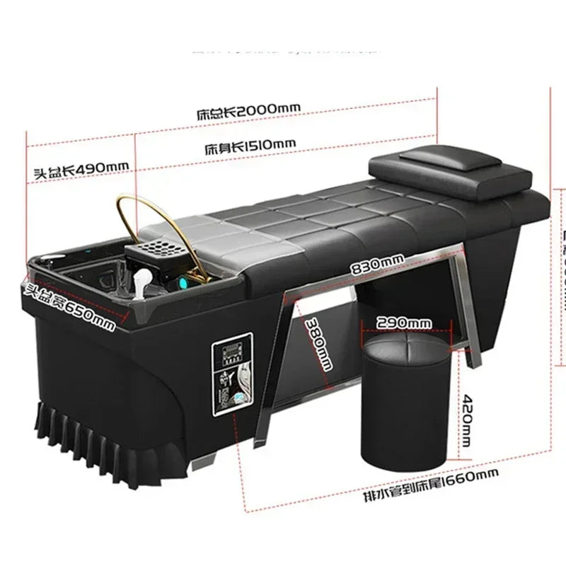 Head Spa Bed with Massage Function - Ergonomic Salon Equipment Massage Chairs Tidesmit