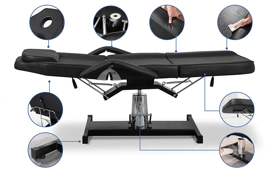 Massage Chair for Facial Spa - Ergonomic Reclining Electric Bed Massage Chairs Tidesmit