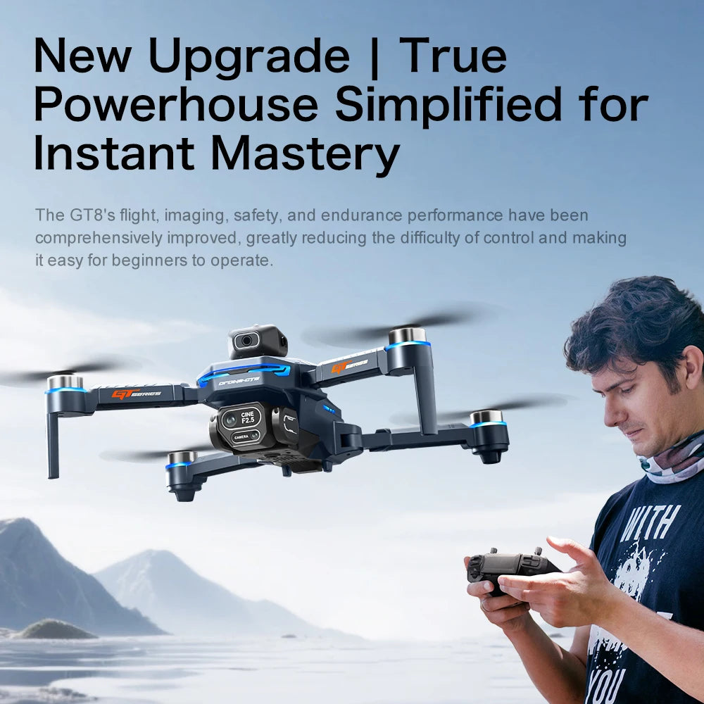 8K HD Camera Drone with GPS and Obstacle Avoidance - Foldable Quadcopter Tidesmit