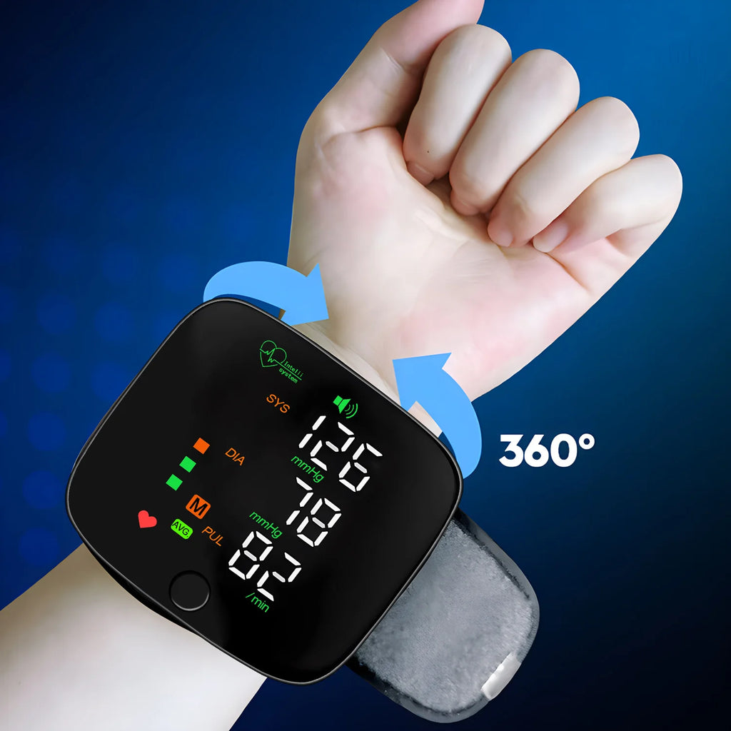 Rechargeable Wrist Blood Pressure Monitor Medical Russian/No Voice Digitlal Display Health Sphygmomanometer Tonometer