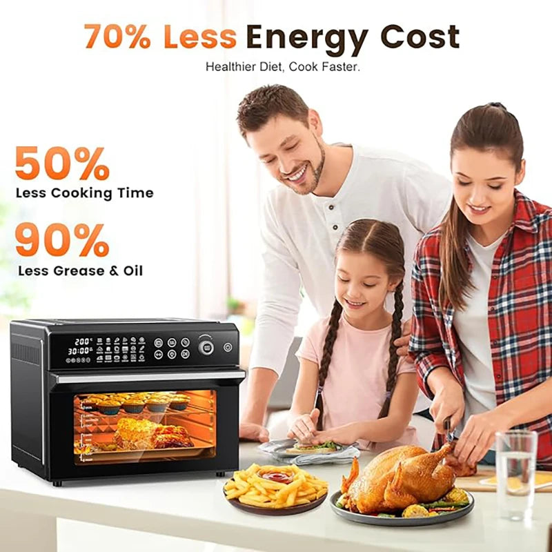 OEM 30L 18-in-1 Electric Air Fryer Oven Toaster Oven Combo 13inches Pizza Roast Oven With 4 Accessories For Household Use