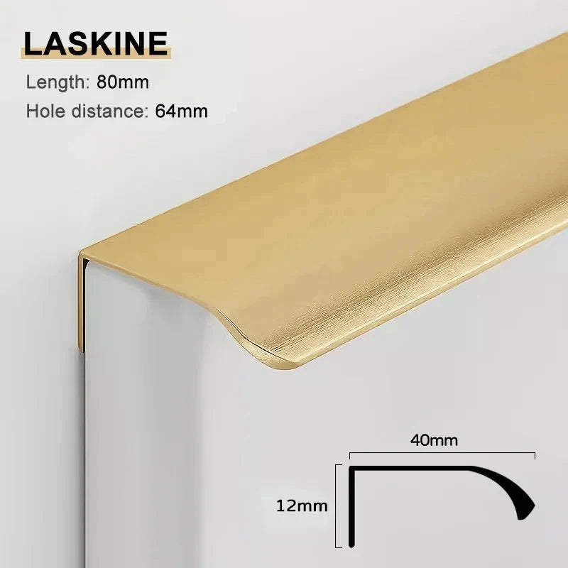 Aluminum Alloy Handles Invisible Furniture Pulls Cabinet Drawer Knobs Wardrobe Door Handles Hidden Hardware Accessories