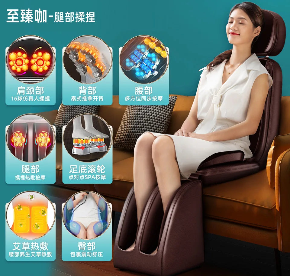 Electric Massage Chair Recliner With Heat Therapy | Tidesmit Wellness Massage Chairs Zhizhen Coffee Tidesmit