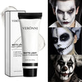 Tidesmit white liquid foundation full coverage concealer texture swatch for Halloween cosplay face makeup