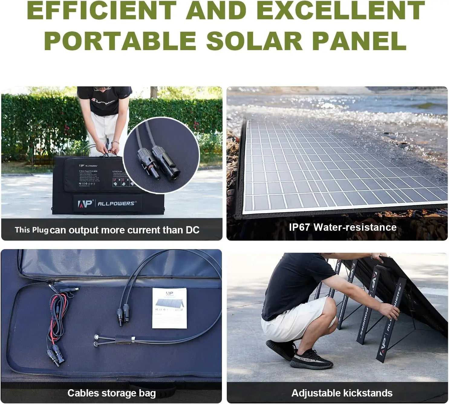ALLPOWERS R2500 Portable Power Station 2500W (4000W Peak) 2016Wh LiFePO4 Solar Generator with Solar Panel 4 AC Outlets for Home
