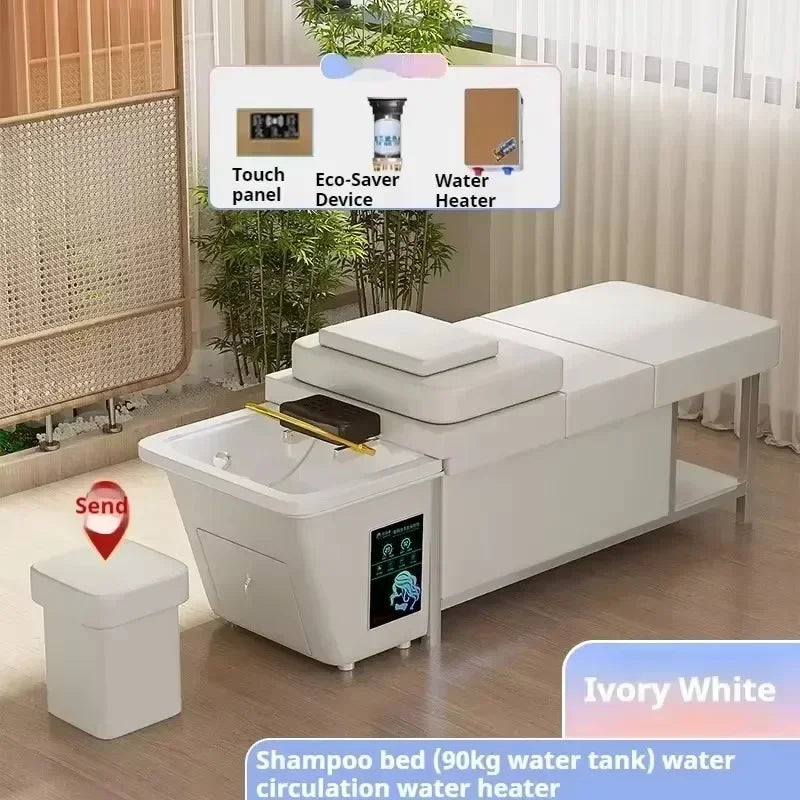 Head Spa Shampoo Chair with Water Tank - Reclining Salon Wellness Bed Massage Chairs STYLE6 Tidesmit
