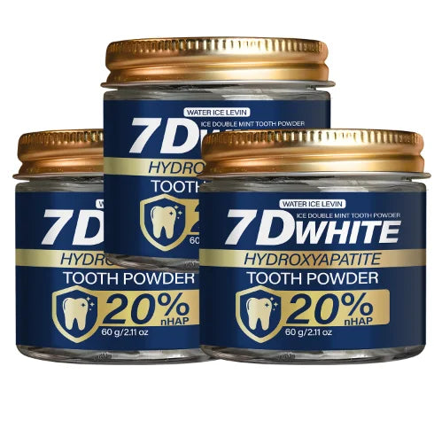 Tidesmit 7D White Hydroxyapatite tooth powder with 20% nHAP, activated charcoal, and refreshing mint.