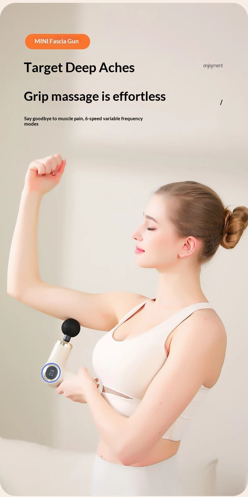 Fascia Gun Portable Deep Tissue Massager - Rechargeable Recovery Tool Fascia Gun Tidesmit