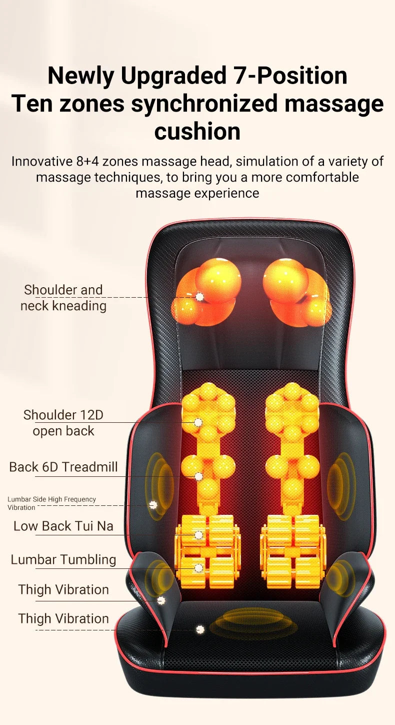 Electric Massage Pillow for Muscle Relief with Heat Therapy - QWW728 Massage Chairs Tidesmit