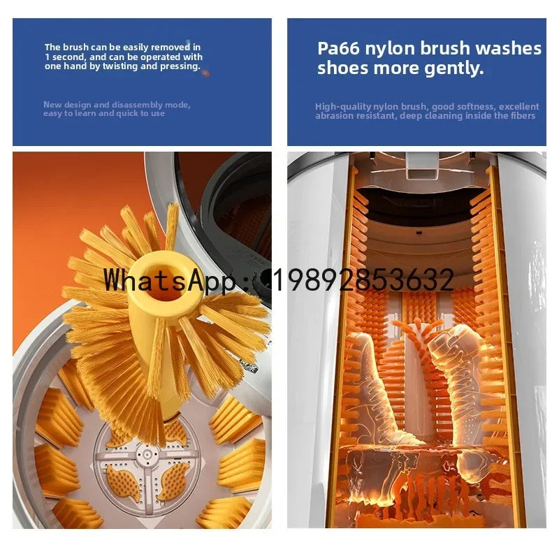 Tidesmit P4-3 mini automatic shoe washing machine for sneakers and socks compact side profile view