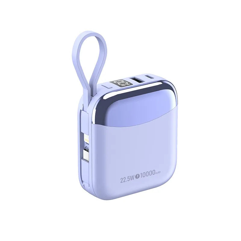10000mAh Portable Charger - 66W Fast Charging Power Bank for Devices Purple 10000mAh Tidesmit