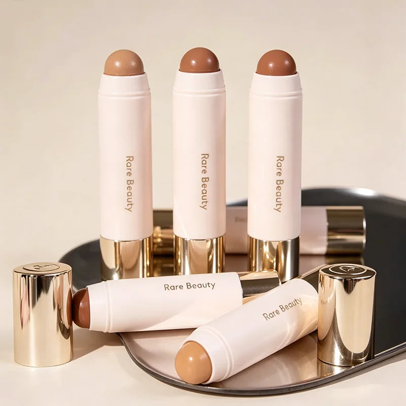 Tidesmit liquid highlighter and bronzer contouring cream texture close-up for radiant shimmery face makeup