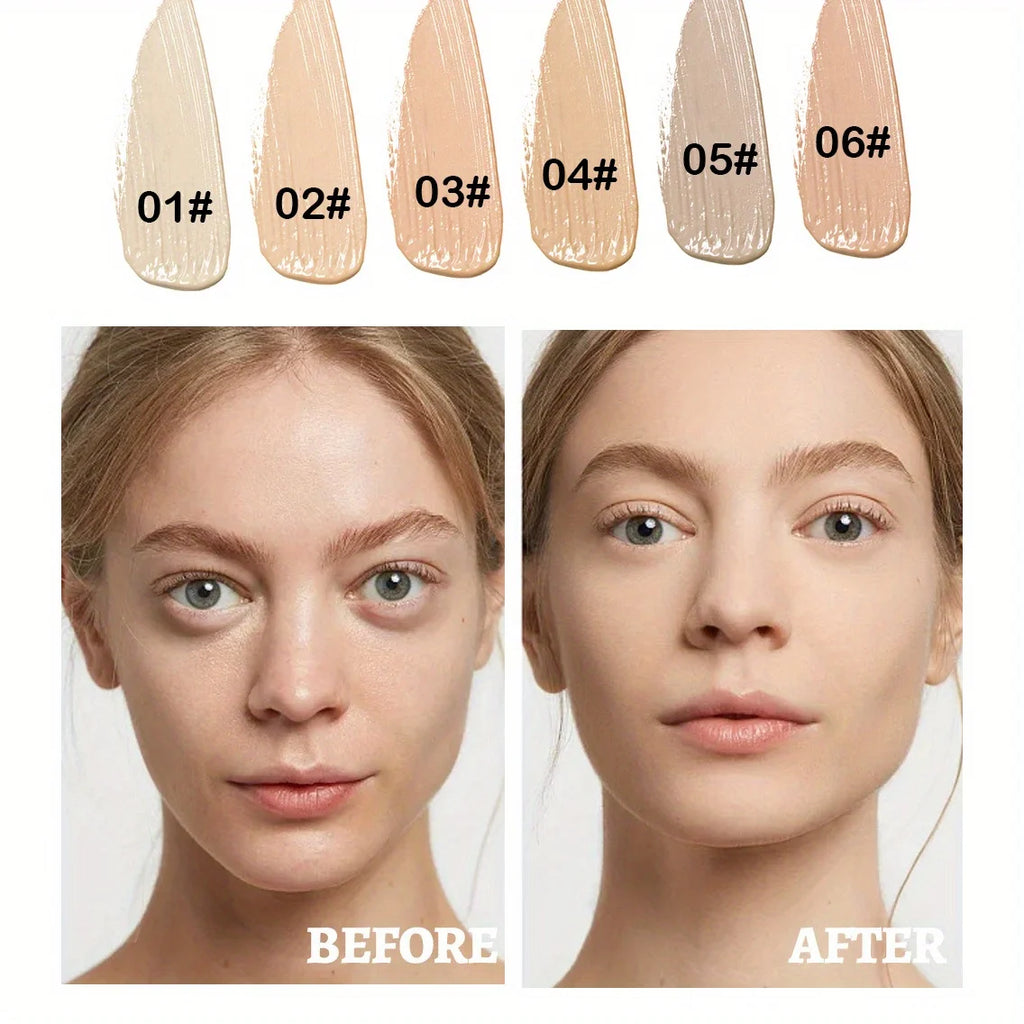 Tidesmit 5 Color Liquid Concealer palette showing full coverage matte texture and oil control swatch detail